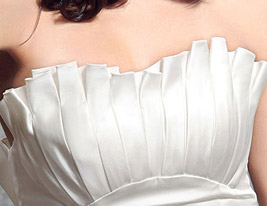 Trumpet/ Mermaid Sweetheart Sweep/ Brush Train Satin Organza Wedding Dress