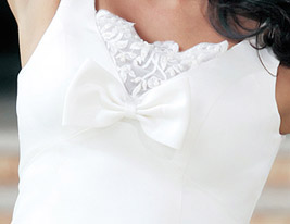 Ball Gown Knee-length Organza Wedding Dress With Wrap 