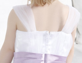 A-line Square Straps Knee-length Tulle Stretch Satin Flower Girl Dress A-line Square Straps Knee-length Tulle Stretch Satin Flower Girl Dress