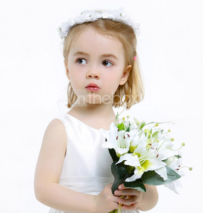 A-line Jewel Floor-length Taffeta Flower Girl Dress A-line Jewel Floor-length Taffeta Flower Girl Dress