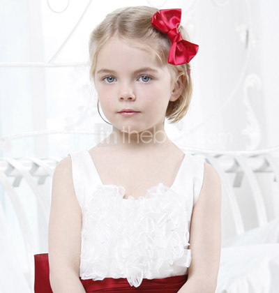 Ball Gown Scoop Floor-length Organza Satin Flower Girl Dress Ball Gown Scoop Floor-length Organza Satin Flower Girl Dress