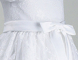 A-line Princess Scoop Knee-length Satin Flower Girl Dress 