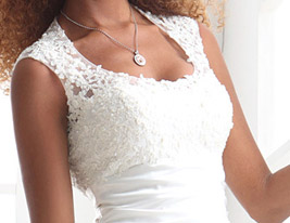 Sheath/ Column Scoop Court Train Elastic Silk-like Satin Wedding Dress