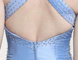 A-line Straps Floor-length Taffeta Evening Dress