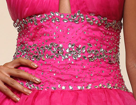 Ball Gown Halter Floor-length Satin Organza Evening/ Prom Dress