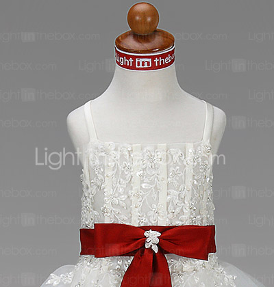 A-line Square Floor-length Satin Flower Girl Dress A-line Square Floor-length Satin Flower Girl Dress