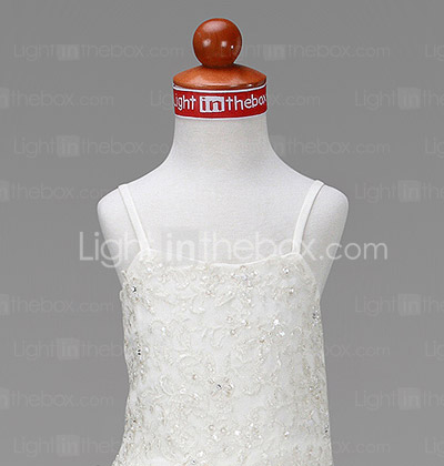 A-line Spaghetti Straps Floor-length Satin Tulle Flower Girl Dress A-line Spaghetti Straps Floor-length Satin Tulle Flower Girl Dress