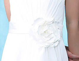 A-line Princess Spaghetti Straps Floor-length Chiffon Junior Bridesmaid Dress 