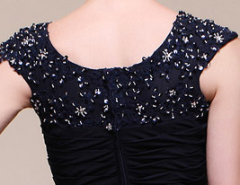A-line Off-the-shoulder Floor-length Chiffon Evening Dress