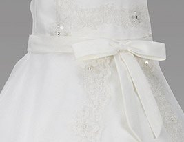 A-line V-neck Floor-length Satin Flower Girl Dress