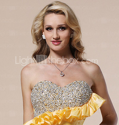 Trumpet/ Mermaid Sweetheart Court Train Taffeta Evening Dress Trumpet/ Mermaid Sweetheart Court Train Taffeta Evening Dress