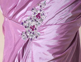 Trumpet/ Mermaid One Shoulder Floor-length Beaded Taffeta Evening Dress