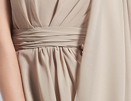 Sheath/Column One Shoulder Knee-length Chiffon Cocktail Dress