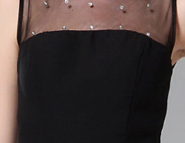A-line Bateau Knee-length Chiffon Cocktail Dress