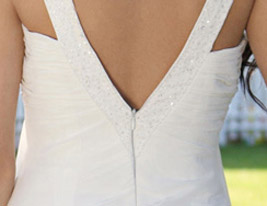 Sheath/ Column Straps Sweep/ Brush Train Chiffon Wedding Dress Sheath/ Column Straps Sweep/ Brush Train Chiffon Wedding Dress