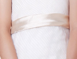 A-line Spaghetti Straps Knee-length Chiffon Junior Bridesmaid Dress