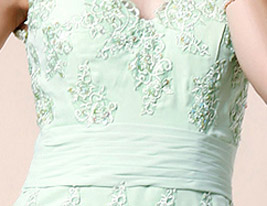 A-line V-neck Floor-length Chiffon Mother of the Bride Dress With Appliques A-line V-neck Floor-length Chiffon Mother of the Bride Dress With Appliques