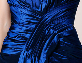 A-line Strapless Floor-length Side-Draped Taffeta Mother of the Bride Dress With A Wrap