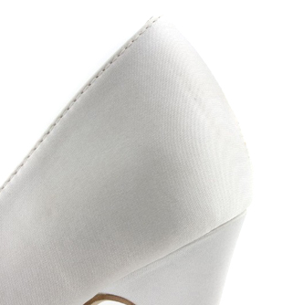 satijn bovenste naaldhak peep toe / pompen met strass / imitatie parel bruiloft bruids schoenen