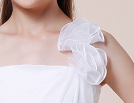 A-line Spaghetti Straps Knee-length Elastic Woven Satin Junior Bridesmaid Dress 