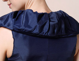 Sheath/Column V-neck Floor-length Taffeta Mother of the Bride Dress