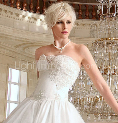 Dress Model Body on Gown Sweetheart Floor Length Satin Organza Wedding Dress   Us  249 99
