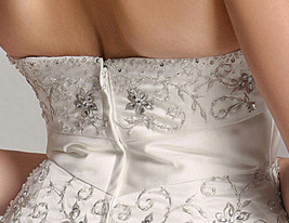 A-line Halter Court Train Satin Embroidery Wedding Dress A-line Halter Court Train Satin Embroidery Wedding Dress