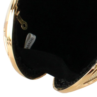 Stainless Steel Shell With Rhinestone Evening Bag Handbag Purse Clutch