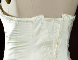 A-line Strapless Court Train Plus Size Wedding Dress