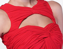 Chiffon Sheath/ Column V-neck Floor-length Evening Dress inspired by Odette Yustman at Oscar