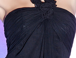 A-line Halter Empire Knee-length Chiffon Cocktail Dress