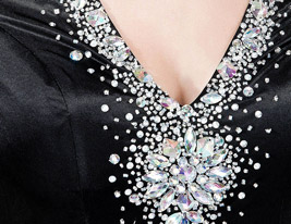 Sheath/ Column V-neck Floor-length Elastic Woven Satin Evening Dress