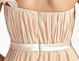 Sheath/ Column One Shoulder Knee-length Draped Chiffon Bridesmaid Dress
