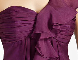 Sheath/ Column Sleeveless One Shoulder Knee-length Chiffon Bridesmaid Dress