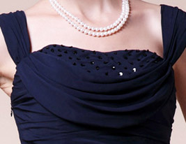 Sheath/ Column Straps Knee-length Chiffon Mother of the Bride Dress