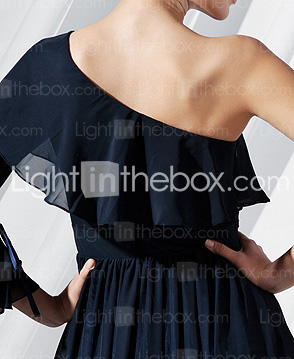 A-line One Shoulder Floor-length Chiffon Evening Dress A-line One Shoulder Floor-length Chiffon Evening Dress