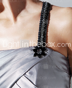 A-line One Shoulder Floor-length Stretch Satin Evening Dress A-line One Shoulder Floor-length Stretch Satin Evening Dress