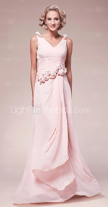 A-line V-neck Floor-length Chiffon Mother of the Bride Dress A-line V-neck Floor-length Chiffon Mother of the Bride Dress