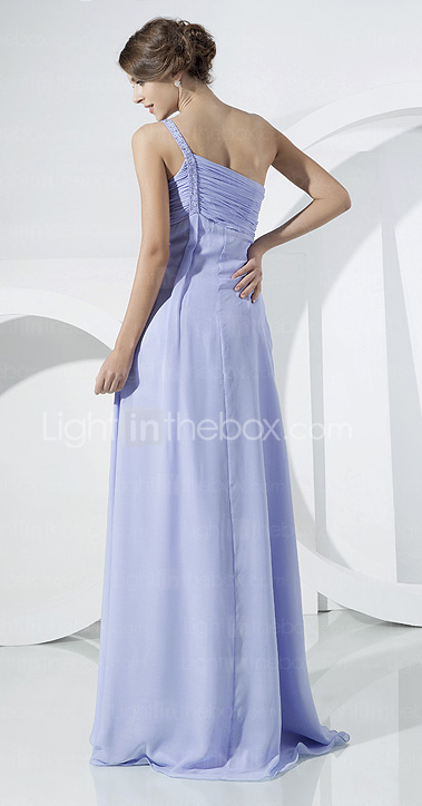 A-line One Shoulder Floor-length Chiffon Evening Dress A-line One Shoulder Floor-length Chiffon Evening Dress