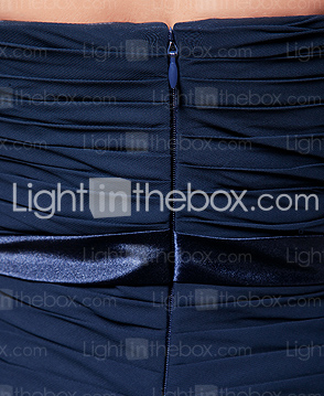 Sheath/Column Strapless Floor-length Chiffon Mother of the Bride Dress