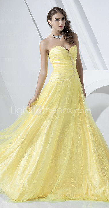 BRIALLEN - Vestido de Festa em Cetim e Tule