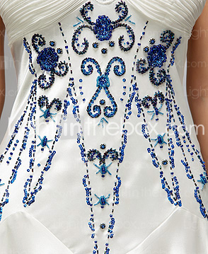 A-line Halter Asymmetrical Elastic Silk-like Satin Evening Dress