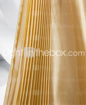 Sheath/Column Straps Floor-length Chiffon Tulle Evening Dress