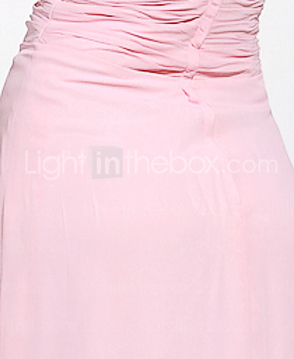 Sheath/Column V-neck Floor-length Chiffon Bridesmaid/Wedding Party Dress