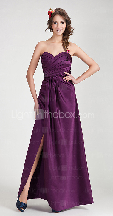 A-line Sweetheart Floor-length Satin Bridesmaid Dress A-line Sweetheart Floor-length Satin Bridesmaid Dress