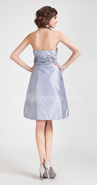 A-line Strapless Knee-length Taffeta Bridesmaid Dress A-line Strapless Knee-length Taffeta Bridesmaid Dress