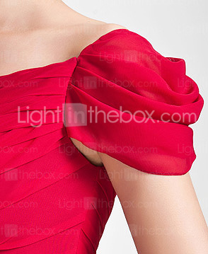 Sheath/ Column One Shoulder Floor-length Chiffon Bridesmaid Dress Sheath/ Column One Shoulder Floor-length Chiffon Bridesmaid Dress