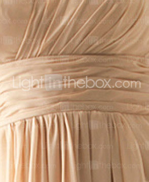 Empire Halter Floor-length Chiffon Bridesmaid Dress
