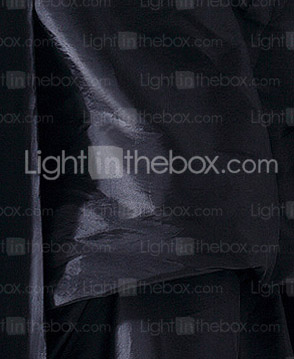 A-line Strapless Floor-length Taffeta Bridesmaid/ Wedding Party Dress With Pick-Ups Skirt