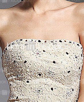 VOLLINA - Robe de Cocktail Satin Dentelle VOLLINA - Robe de Cocktail Satin Dentelle